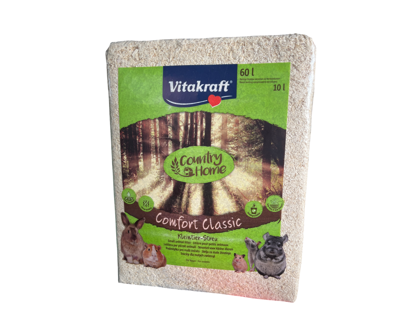 VITAKRAFT COUNTRYHOME PRÉSELT FORGÁCS 60L/3,5KG NATUR