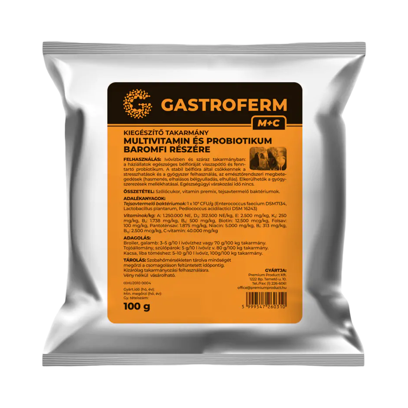 Gastroferm M+C baromfi pre- és probiotikum