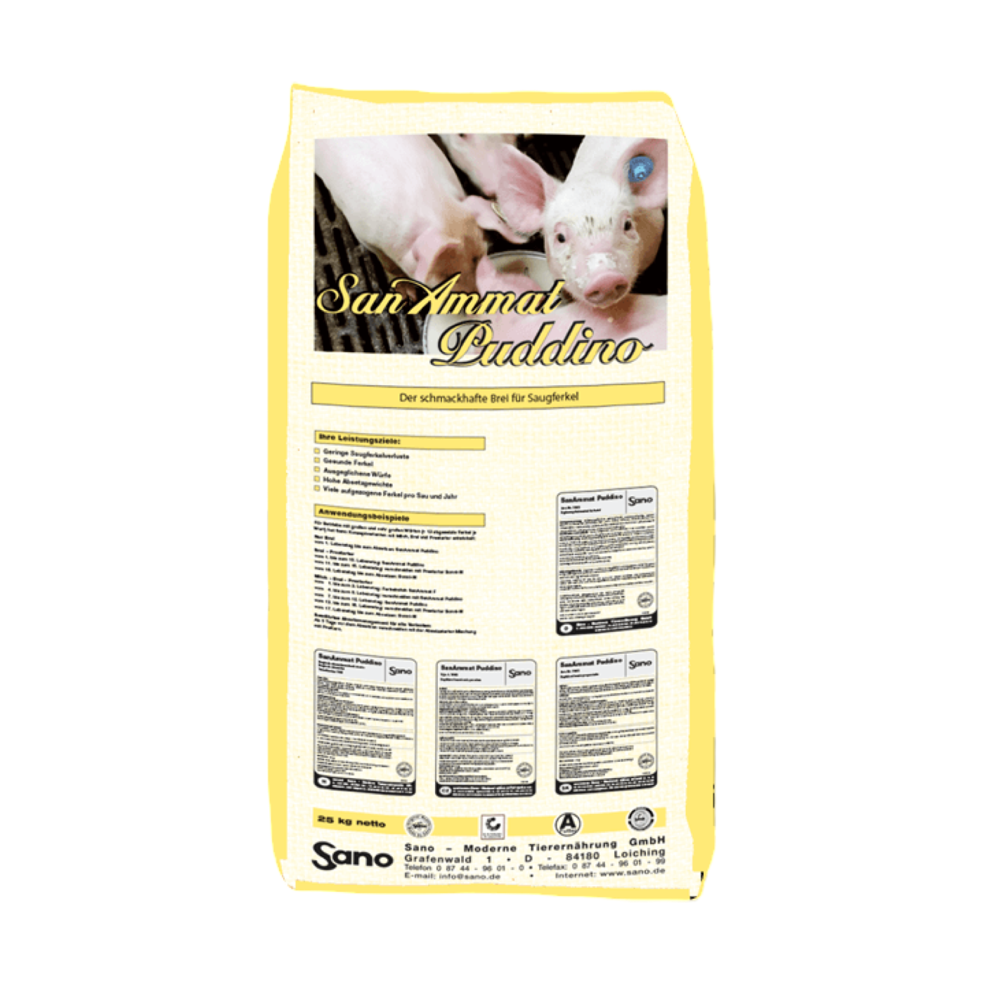 Sano SanAmmat Puddino®- Pépes állagú tápszer szopósmalacoknak