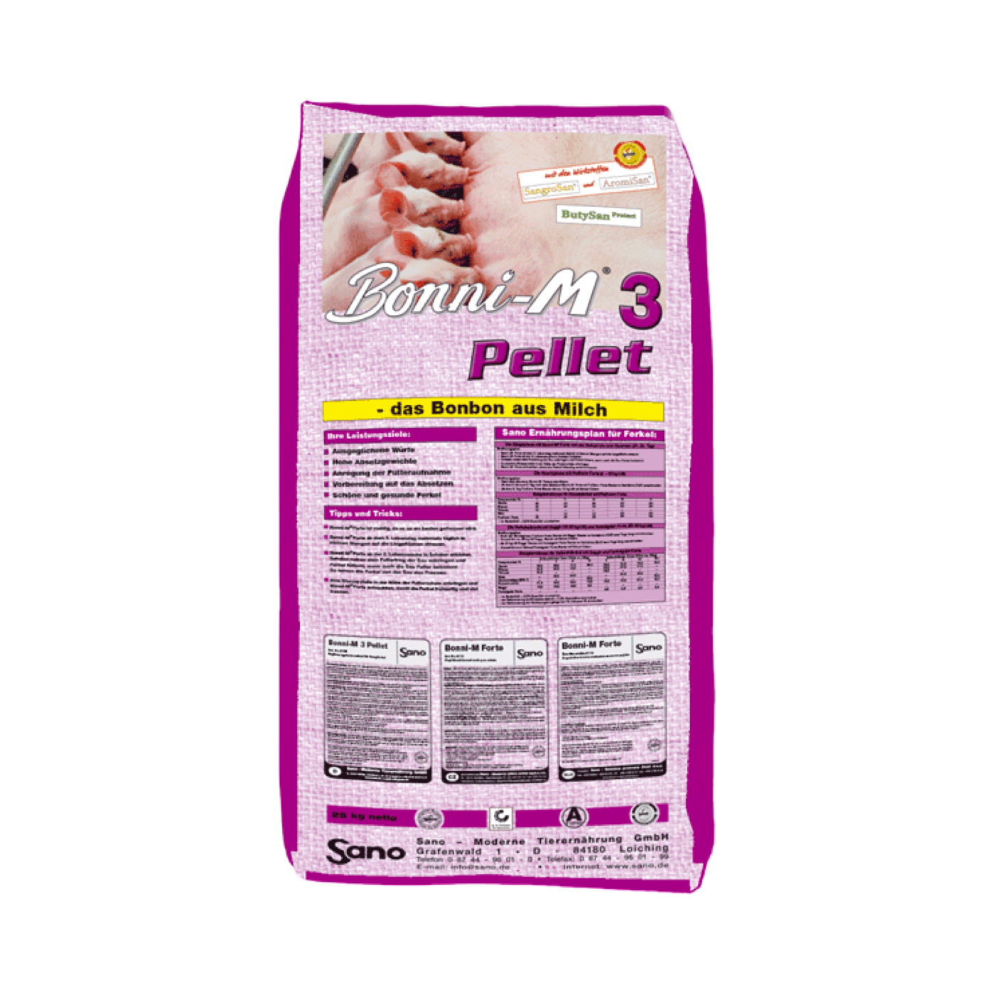 Sano Bonni-M® 3 Pellet- Mikrogranulált prémium prestarter szopósmalacoknak