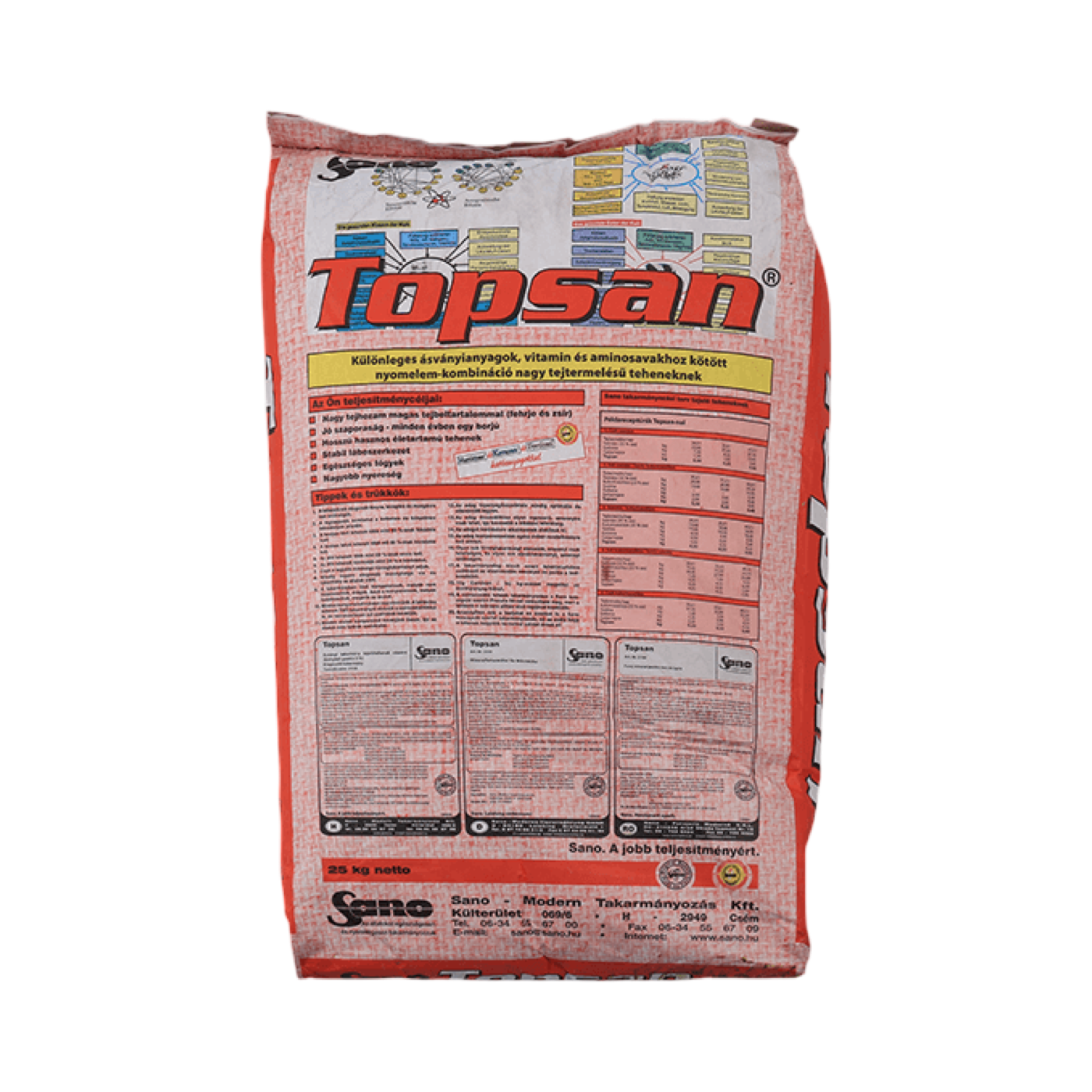 Sano Topsan®- Ásványianyag komplex csúcsteljesítményű tejelő tehenek részére