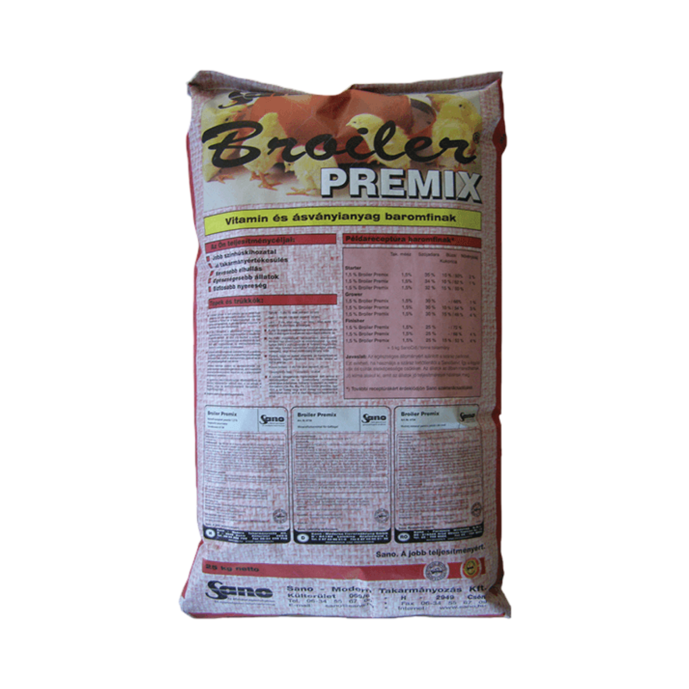 Sano Broiler Premix® 1,5%- Ásványi takarmány baromfik, kacsák és ludak részére