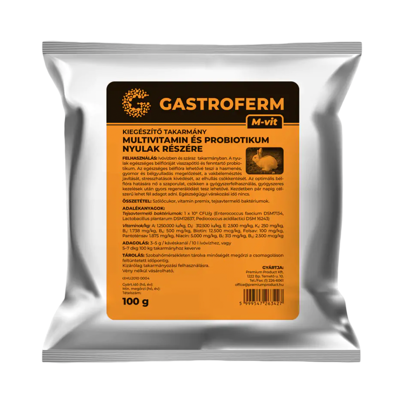 Gastroferm M-vit - multivitamin és probiotikum nyulak részére