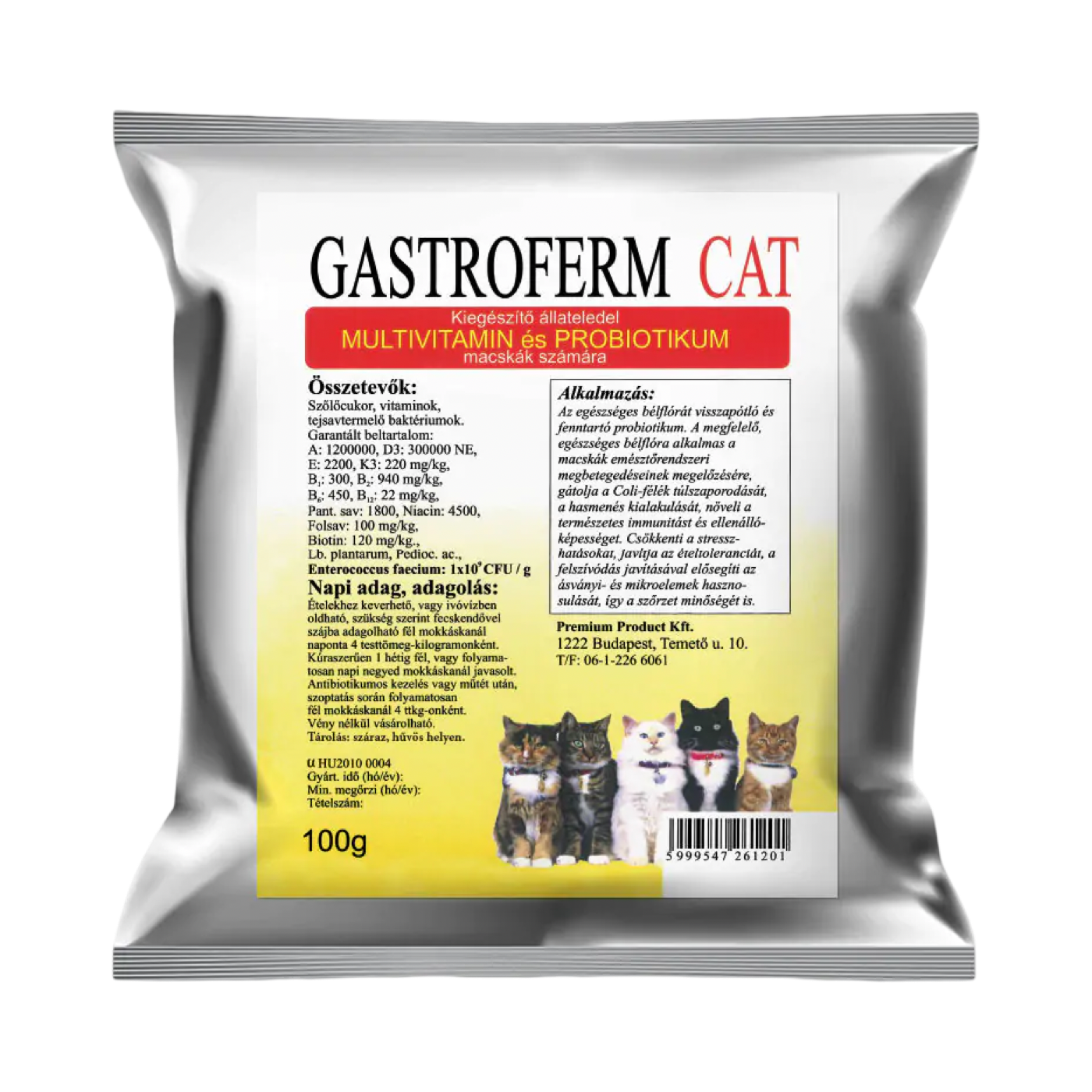 Gastroferm Cat - multivitamin és probiotikum macskáknak