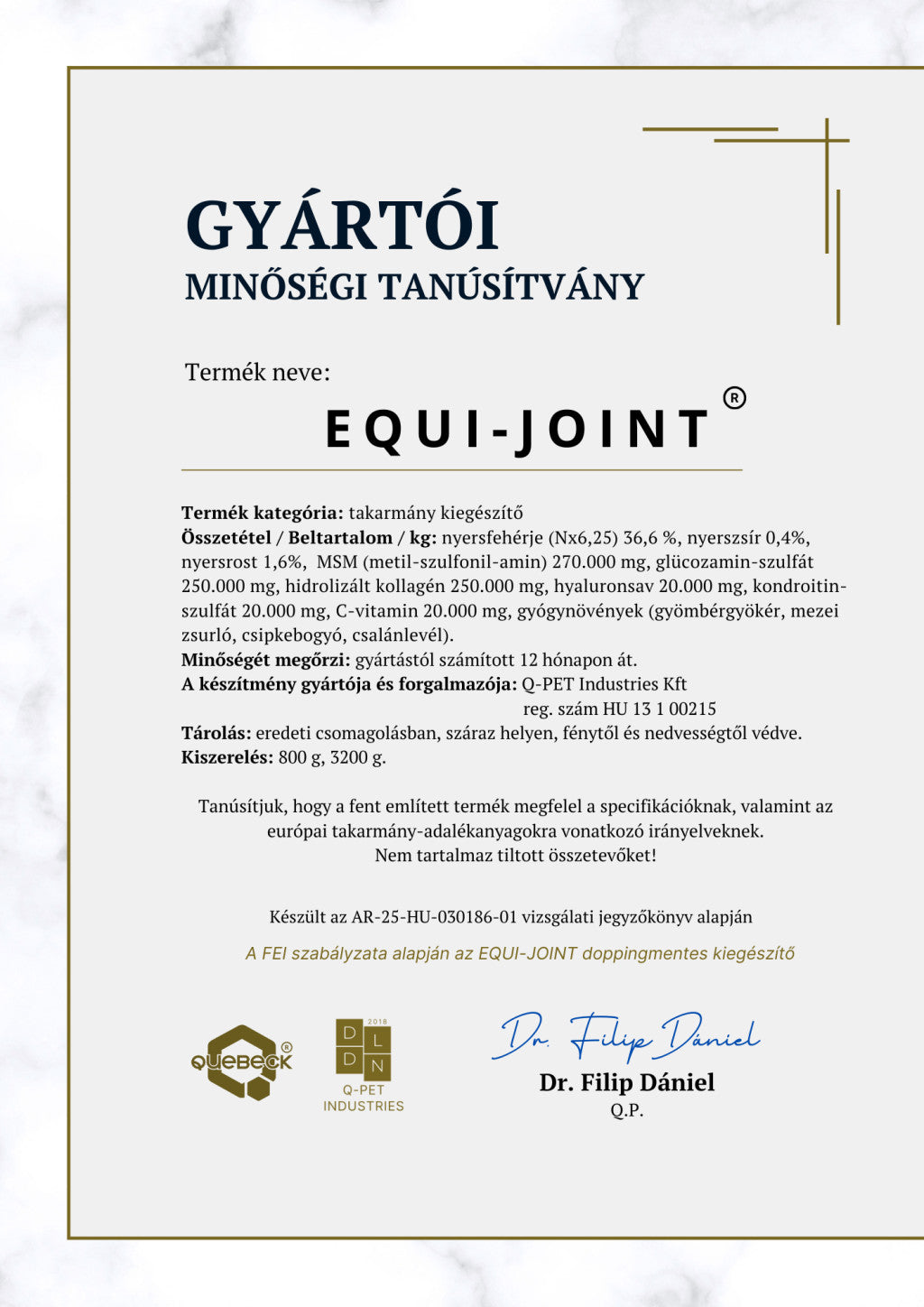 EQUI-JOINT® – Intenzív hatású ízületvédő lovaknak