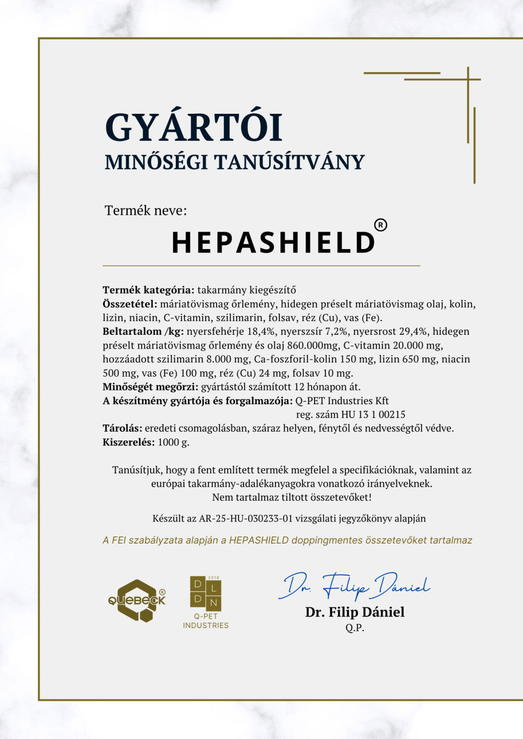 HEPASHIELD- Májvédő és májtámogató lovaknak