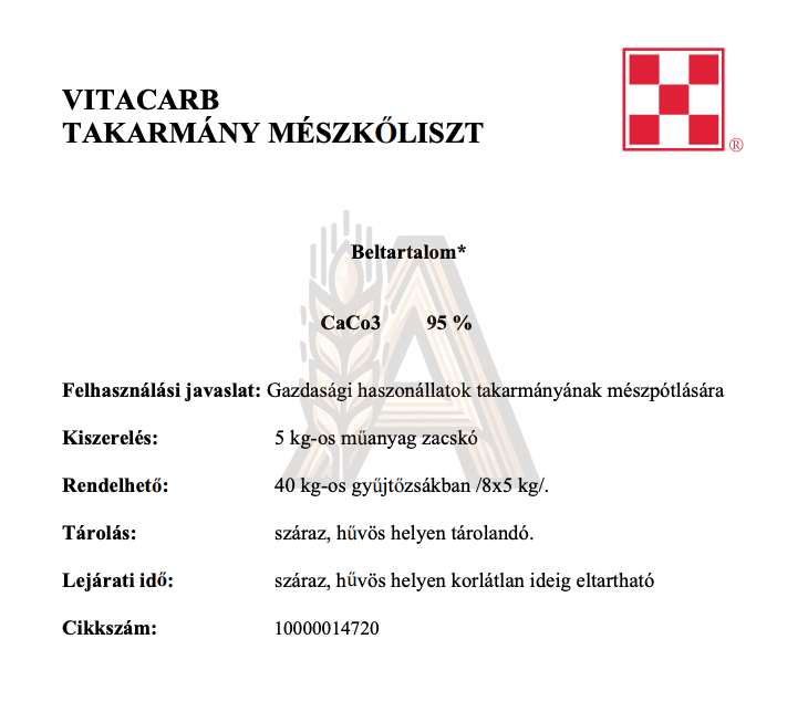 Purina Vitacarb - takarmány mészkőliszt