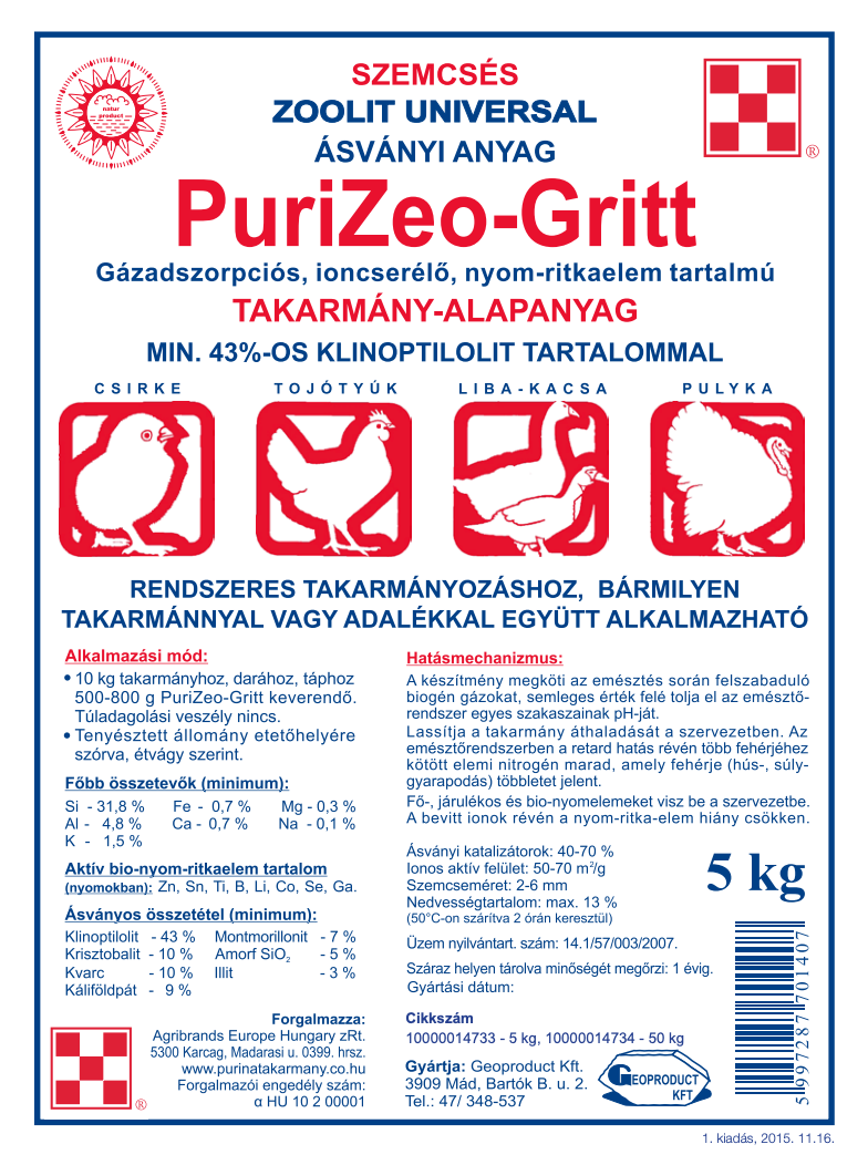 Purina Purizeo-Gritt- ZOOLIT UNIVERSAL