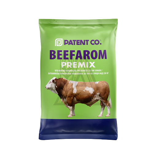Patent co. BEEFAROM - Ásványi keverék hízómarháknak (250 kg felett)