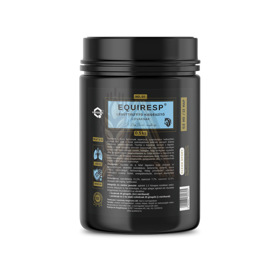 EQUIRESP® – Természetes gyógynövény alapú LÉGÚTTISZTÍTÓ lovaknak