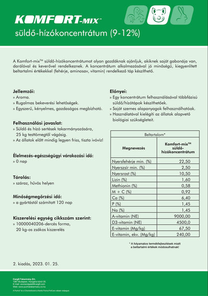 Komfort-Mix - Süldő-hízó koncentrátum 9-12%