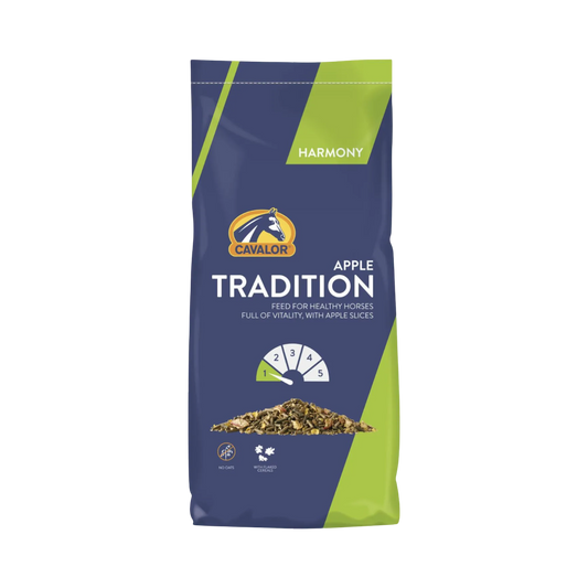 Cavalor Harmony Tradition Apple - Teljes értékű müzli takarmány almával, zabmentes összetétellel