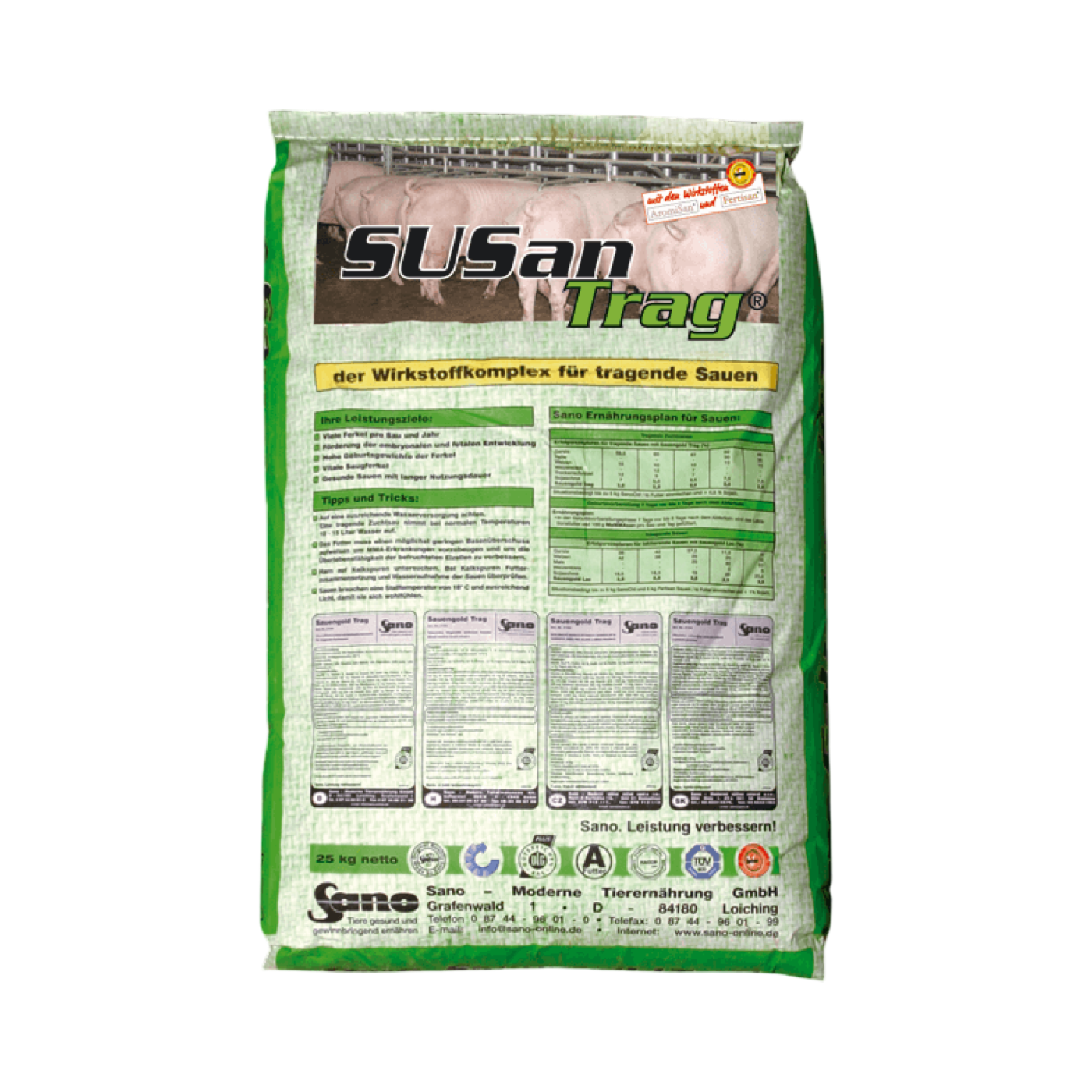 Sano SUSan® Trag - Prémium ásványi takarmány vemhes kocáknak