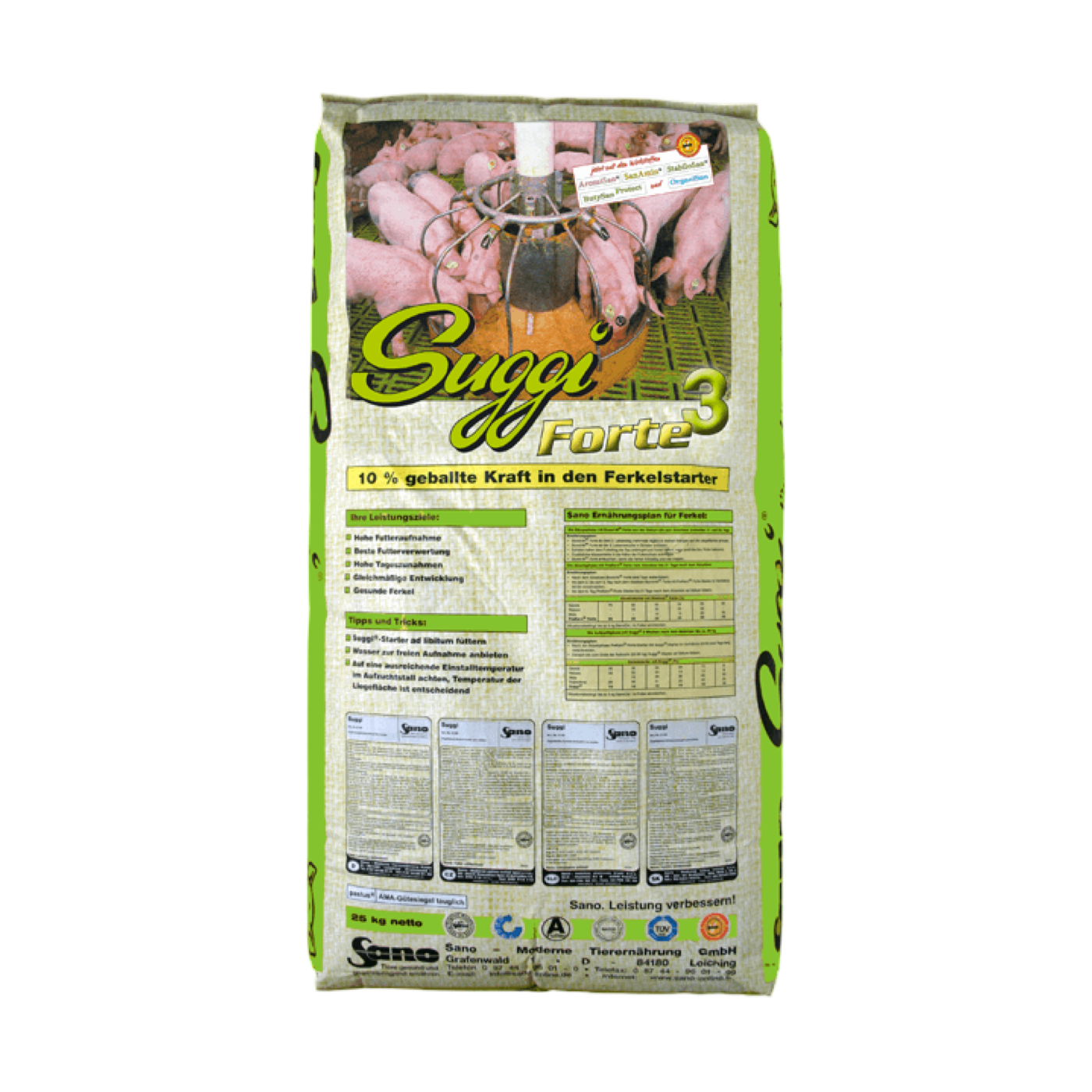 Sano Suggi® Forte 3- 10%-os prémium ásványi takarmány a malacnevelés indításához