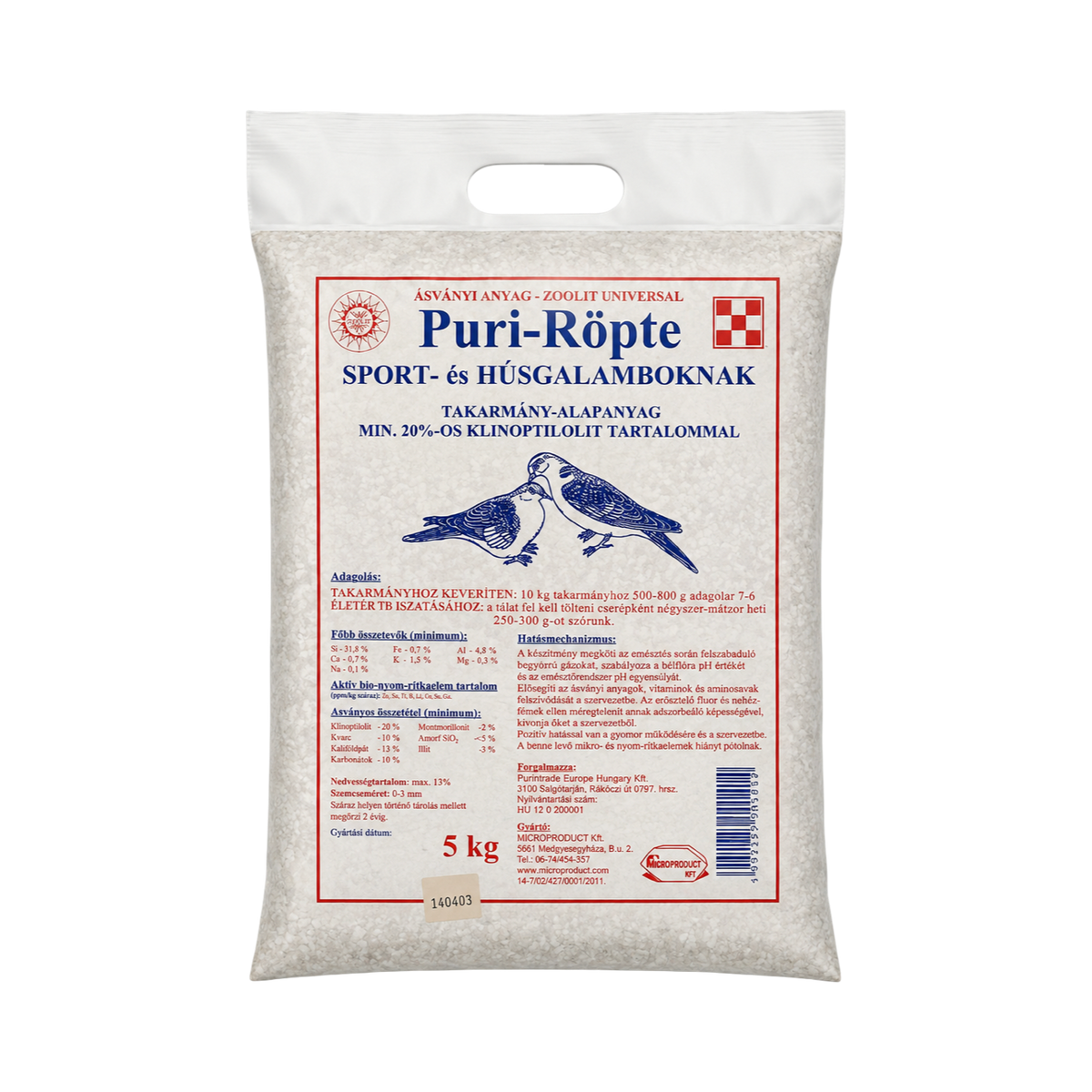 Purina Puri-Röpte - Ásványi emésztő sport és húsgalamboknak