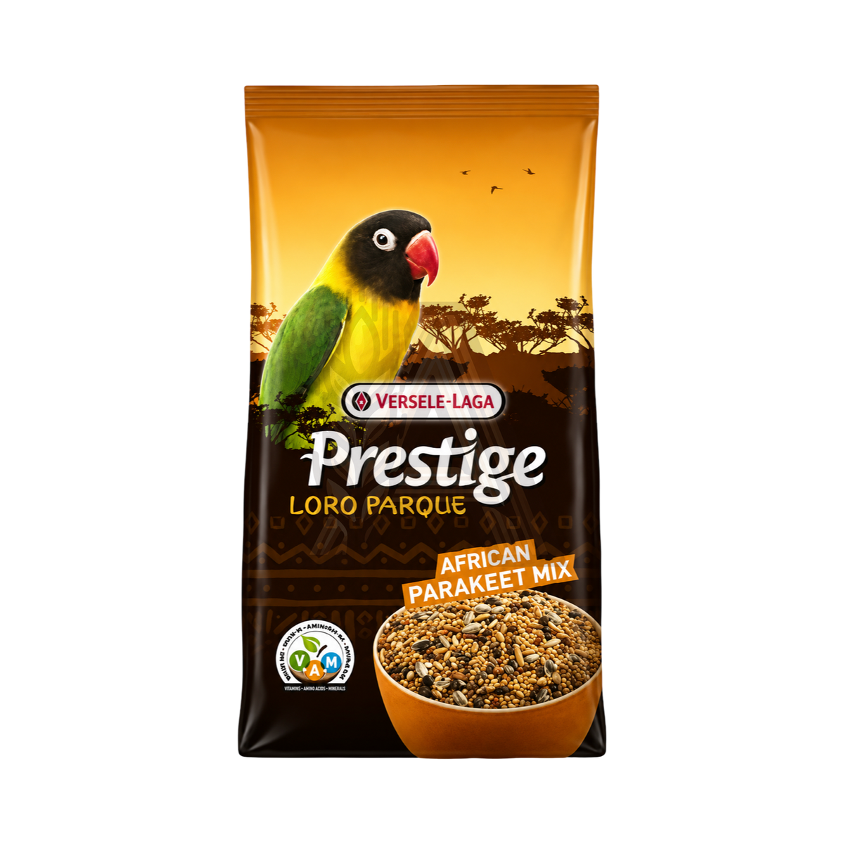 Versele-Laga Prestige Loro Parque African Parakeet Mix - Extrudált V.A.M. pelletekkel dúsított prémium magkeverék afrikai papagájfajoknak