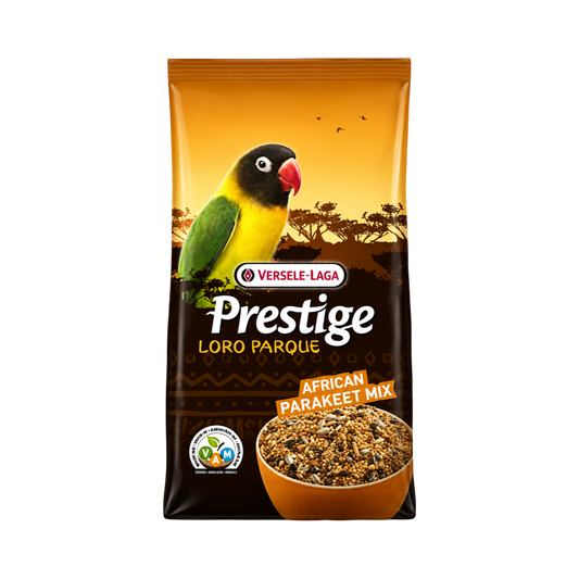 Versele-Laga Prestige Loro Parque African Parakeet Mix - Extrudált V.A.M. pelletekkel dúsított prémium magkeverék afrikai papagájfajoknak