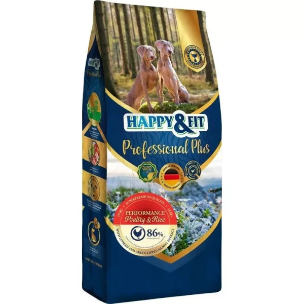 Happy & Fit Professional Plus Performance -száraz kutyaeledel