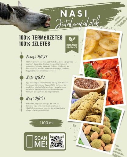 SÜTI NASI - 20% lenmag tartalmú jutalomfalat lovak részére. Amit a kutyák is szívesen fogyasztanak!