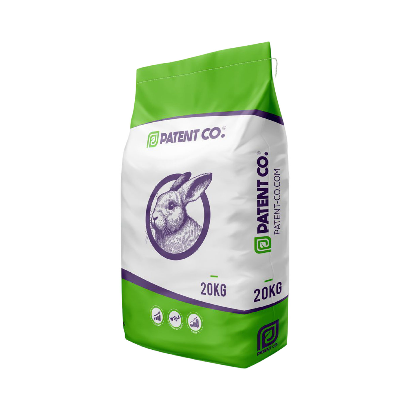 Patent co. CF Rabbit FATT - GMO mentes Fiatal és hízónyúl táp