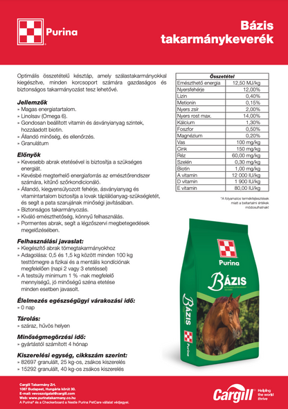 Purina Bázis Zabmentes takarmánykeverék