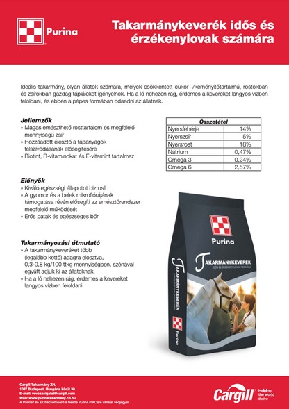 Purina Érzékeny, Idős Ló takarmánykeverék
