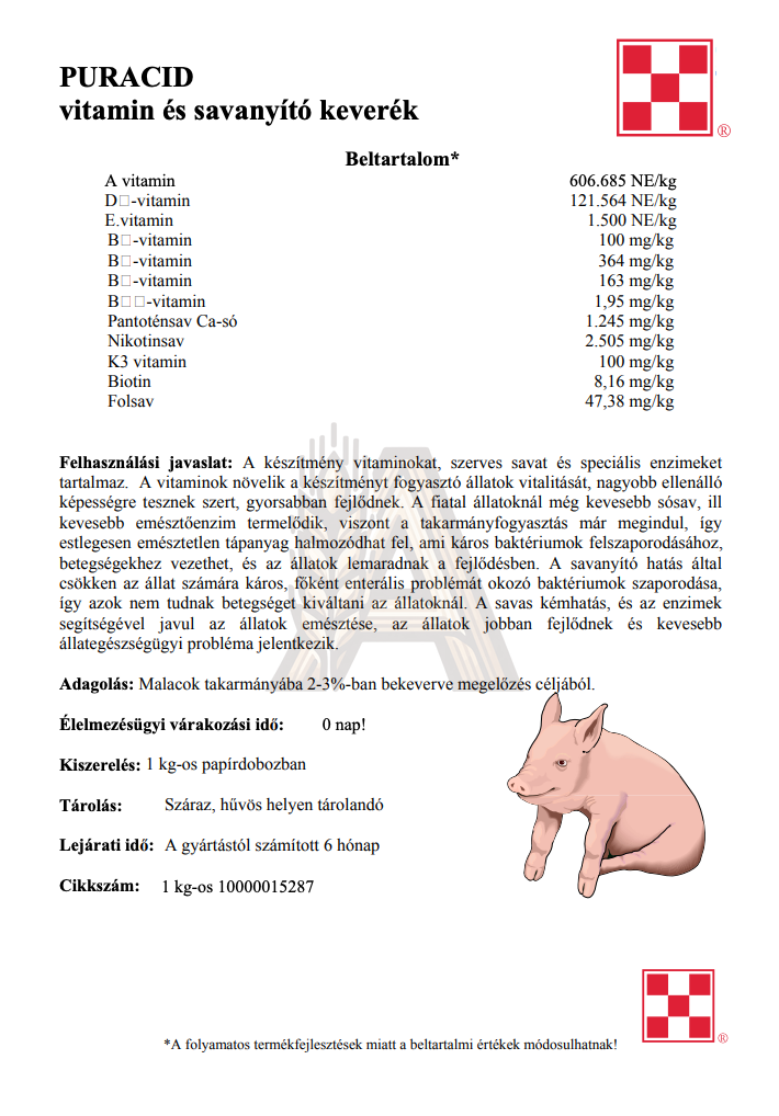 Purina Puracid- Emésztést javító készítmény vitamin kiegészítéssel
